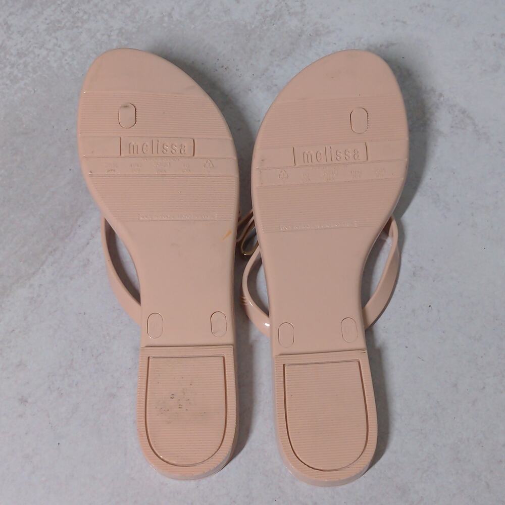 Melissa Pink Sandals Thong Flip Flop Bow – Size 10 - Picture 8 of 15